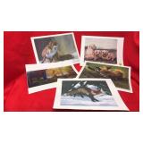 A COLL OF FRANKIE PARDOE ANIMAL SCENE PRINTS