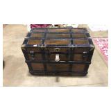 ANTIQUE SHIPS TRUNK ON WHEELS