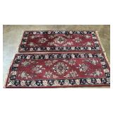 2 ORNATE WOOL RUNNERS