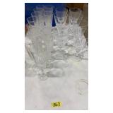 15 LUMINARE FRANCE GLASSES & 8 GOBLETS