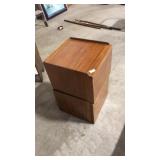 2 WOOD STORAGE BOXES