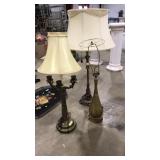 2 ORNATE TABLE LAMPS