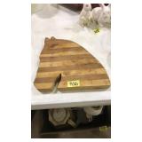 WOOD HORSE HEAD SERVING BOARD