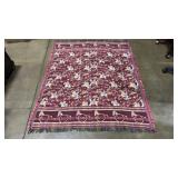 HUNT SCENE TAPESTRY THROW BLANKET