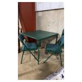 CARD TABLE W/ 2 FOLDING CHAIRS