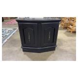 BLACK PAINTED WOOD TELEPHONE WALL CABINET
