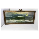 ANTIQUE FRAMED SEASCAPE