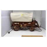 ANTIQUE COVERED WAGON TABLE LAMP
