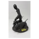 HUNTSMAN & 2 HOUND DOGS SCULPTURE