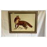 FRANKIE PARDOE FOX SCENE OIL ON CANVAS
