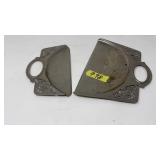 2 SILVERPLATE CRUMB CATCHERS