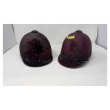 2 RIDING HELMETS, SIZE 7.5