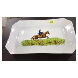 HUNTSMAN SCENE HANDPANITED ON PLATTER