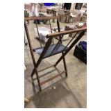 WOOD & LEATHER PRINT RACK