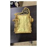 BRASS ELEPHANT CHARM ON NAPKIN HOLDER