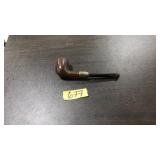 STERLING & WOOD CARVED TOBACCO PIPE