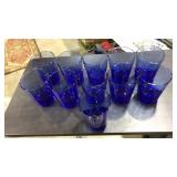 COBALT BLUE 11 GLASS SET