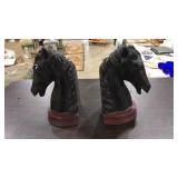 PAIR OF HORSE HEAD BOOK ENDS
