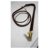 ANTQ. BONE HANDLE BRAIDED RIDING WHIP