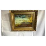 C.T. PARDOE 2/75 OIL ON BOARD LANDSCAPE SCENE