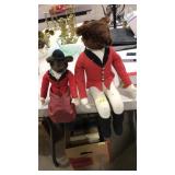 2 VINTAGE PLUSH FOX HUNTERS
