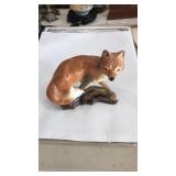 ANTIQUE CERAMIC FOX FIGURAL