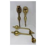 2 SETS OF BRASS WALL SCONCES