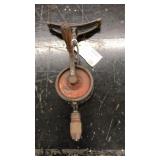 LARGE ANTQ. HAND CRANK DRILL