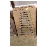 11PC. POLISHED COMB WRENCH SET, S.A.E DURALAST