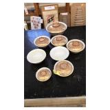 8 ASIAN GUILT & POLYCHROME DECORATED BOWLS