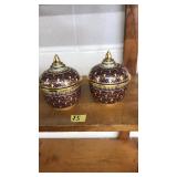 PAIR OF ASIAN GILT & POLYCHROME DECORATED BOWLS