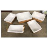 LOT OF ASST. NESTING BASKETS W/CLOTH INSERT