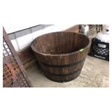 WHISKEY BARREL PLANTER, LARGE