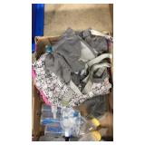 LOT OF ASST. BABY BOTTLES, BABY CARRIER, MISC