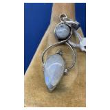 MOONSTONE PENDANT, MARKED .925 STERLING SILVER