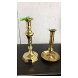2 BRASS CANDLESTICKS