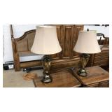 PAIR OF DECORATIVE SIDE TABLE LAMPS