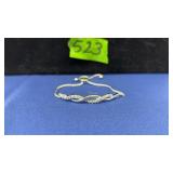 STERLING SILVER TENNIS BRACELET, MARKED .925