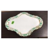 HAND PAINTED SERVING TRAY, STAMPED G21