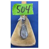 QUARTZ CRYSTAL IN .925 STERLING PENDANT
