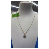 14K GOLD SNOWFLAKE NECKLACE,ITALY