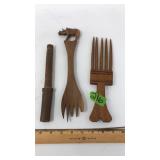 HAND CARVED WOODEN DECOR