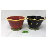 2 ICECREAM BOWLS "GARDEN BRIGHTS" BY SUSAN WINGET