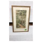 FRAMED/SIGNED WOODLAND SCENE