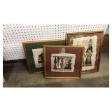 3 FRAMED EGYPTIAN TAPESTRYS