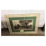 "THE OLD ELM ROAD" ERNEST CHRISTIAN FRAMED PRINT