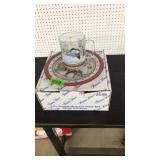 PRINCESS HOUSE 2PC CRYSTAL MUG & PLATE: SNOWMAN
