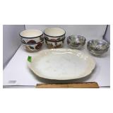 LOT OF ASST. SERVING WARE: BOWLS AND TRAY