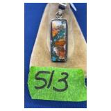 TURQUOISE & SPINEY OYSTER SHELL PENDANT