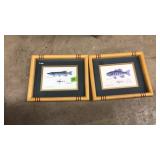 SMALLMOUTH BASS & NORTHERN PIKE FRAMED PRINTS